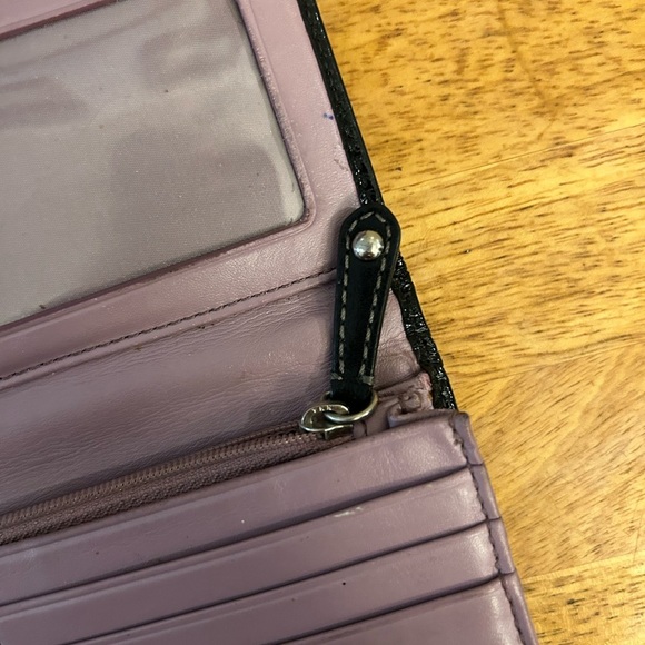 Coach Madison Op Art Monogram Wallet Clutch Signature Tri Fold Leather Canvas - Picture 4 of 7